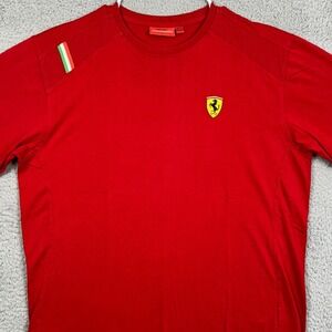 Ferrari Official Product Mens Large T-Shirt Short Sleeve Tee Red Authentic EUC